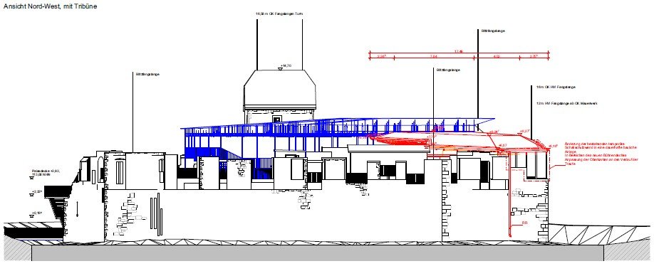 Erneuerung des Bühnenbereichs mit Bühnendach in der Wasserburg Bad Vilbel - Berthold Scharrer Architektur